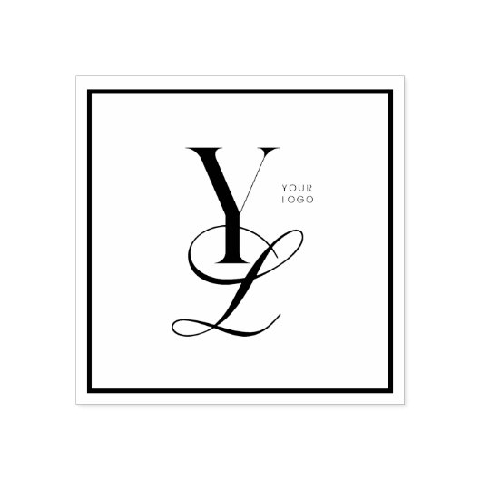 Aangepaste vierkante rand Logo stempel (Afrduk)