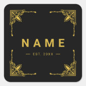 Aangepaste vierkante Sticker voor geschenklabels o (Voorkant)