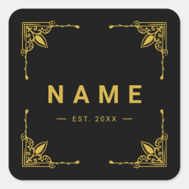 Aangepaste vierkante Sticker voor geschenklabels o