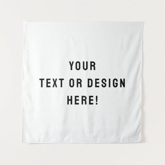 Aangepaste vierkante wandtapijt – Wit & Gepersonal Wandkleed (Voorkant)