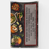 Aangepaste Vietnamese Restaurant Grote Muur  Spandoek (Verticaal)