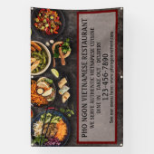 Aangepaste Vietnamese Restaurant Grote Muur Spandoek (Verticaal)