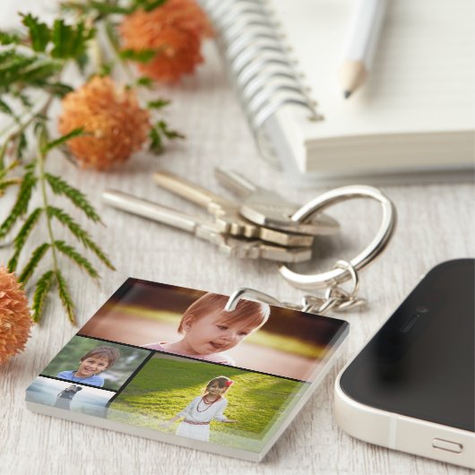 Aangepaste vijf foto-acrylSleutelhanger Sleutelhanger (Voorkant Rechts)