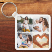 Aangepaste vijf foto gepersonaliseerde dubbelzijdi sleutelhanger (Voorkant)