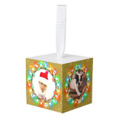 Aangepaste vijf foto Gold Sparkle Decoratie (Voorkant hoekig)