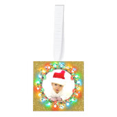 Aangepaste vijf foto Gold Sparkle Decoratie (Voorkant)