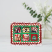 Aangepaste vijf foto kerst feestdagenkaart (Staand voorkant)