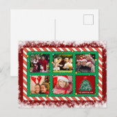 Aangepaste vijf foto kerst feestdagenkaart (Voorkant / Achterkant)