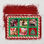 Aangepaste Vijf Foto Kerst Flat Holiday Kaart (Voorkant / Achterkant)