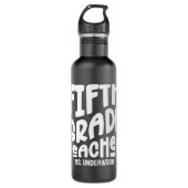 Aangepaste vijfde klas leraar witte tekst waterfles (Voorkant)