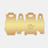 Aangepaste vijftigste Jubileum Golden Favor Box Bedankdoosjes (Uitgevouwen)