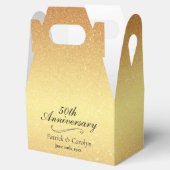 Aangepaste vijftigste Jubileum Golden Favor Box Bedankdoosjes (Geopend)
