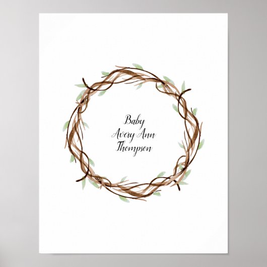 Aangepaste vingerafdruklep, gastboekalternatief poster (Voorkant)