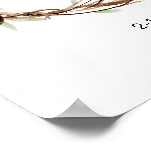 Aangepaste vingerafdruklep, gastboekalternatief poster (Hoek)