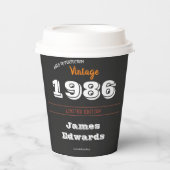 Aangepaste Vintage 1986 40e verjaardag - Retro Papieren Bekers (Voorkant)