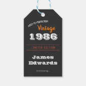 Aangepaste Vintage 1986 Retro - 40e verjaardag Cadeaulabel (Voorkant)