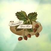 Aangepaste Vintage Aardbeien Fruitwinkel Restauran Raamsticker (Vel 3)