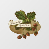 Aangepaste Vintage Aardbeien Fruitwinkel Restauran Raamsticker (Vel)