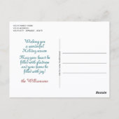 Aangepaste Vintage Antieke Vakantie Seizoensgroete Briefkaart (Achterkant)