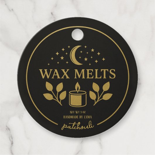 Aangepaste Vintage Apotheek Was Smelt Tag Bedankjes Labels (Voorkant)