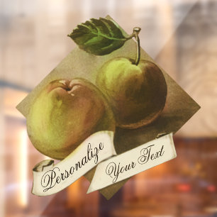 Aangepaste Vintage Appels Retro Fruit Snack Restau Raamsticker