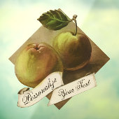 Aangepaste Vintage Appels Retro Fruit Snack Restau Raamsticker (Vel 3)