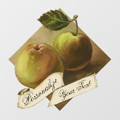 Aangepaste Vintage Appels Retro Fruit Snack Restau Raamsticker (Vel)