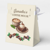 Aangepaste Vintage Bakkerij Merch Brownie Kunst Bedankdoosjes (Achterkant)