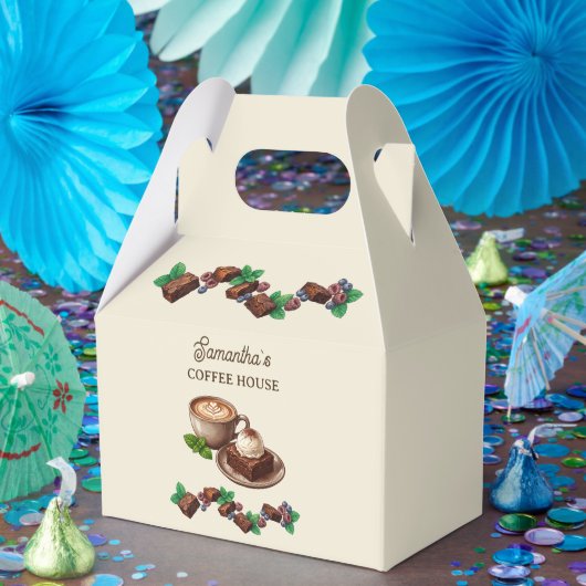 Aangepaste Vintage Bakkerij Merch Brownie Kunst Bedankdoosjes (Feest)