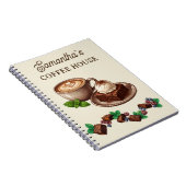 Aangepaste Vintage Bakkerij Merch Brownie Kunst Notitieboek (Rechterzijde)
