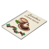 Aangepaste Vintage Bakkerij Merch Brownie Kunst Notitieboek (Linkerzijde)