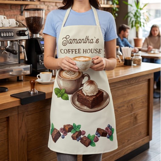 Aangepaste Vintage Bakkerij Merch Brownie Kunst Schort