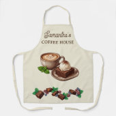 Aangepaste Vintage Bakkerij Merch Brownie Kunst Schort (Voorkant)