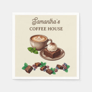 Aangepaste Vintage Bakkerij Merch Brownie Kunst Servet