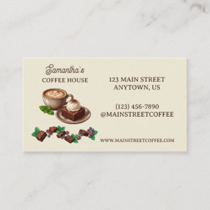 Aangepaste Vintage Bakkerij Merch Brownie Kunst Visitekaartje