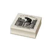Aangepaste vintage bibliotheekkat, boek rubberstempel (Stempel)