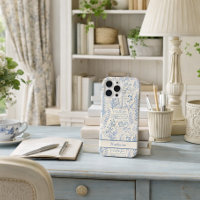 Aangepaste Vintage Blauwe Wilde Bloem Franse Toile