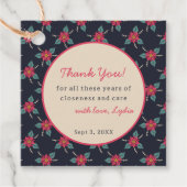 Aangepaste Vintage Bloemen Bedankt Bedankjes Labels (Voorkant)