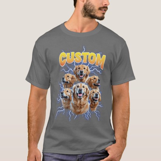 Aangepaste vintage bootleg huisdier vriend t-shirt (Voorkant)