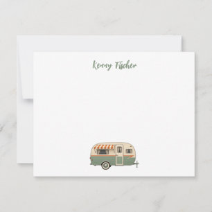 Aangepaste Vintage Camper Notitiekaart Notitiekaartje