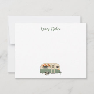 Aangepaste Vintage Camper Notitiekaart Notitiekaartje