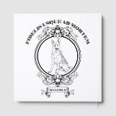 Aangepaste vintage Duitse herder crest - Donkere A Gastenboek (Achterkant)