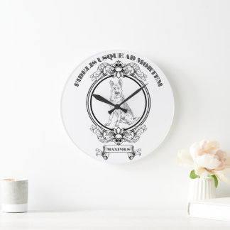 Aangepaste vintage Duitse herder crest - Donkere A Grote Klok