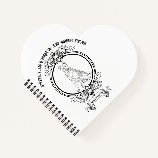 Aangepaste vintage Duitse herder crest - Donkere A Notitieboek (Voorkant)