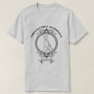 Aangepaste vintage Duitse herder crest - Donkere A T-shirt
