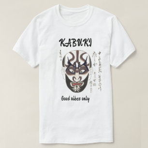 Aangepaste Vintage Esthetiek Japanse Kabuki Kunst T-shirt