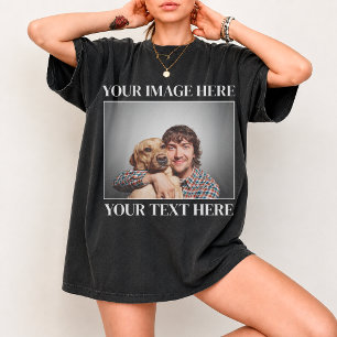 Aangepaste Vintage Foto En Jaar Nostalgische Verja T-shirt