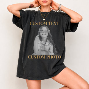 Aangepaste Vintage Foto En Jaar Nostalgische Verja T-shirt