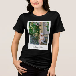 Aangepaste Vintage Foto En Jaar Nostalgische Verja Tri-Blend Shirt