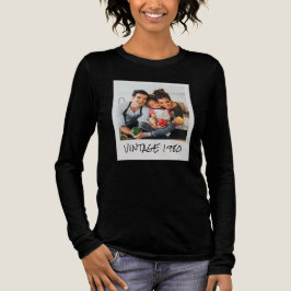 Aangepaste vintage foto en jaar Tri-Blend shirt